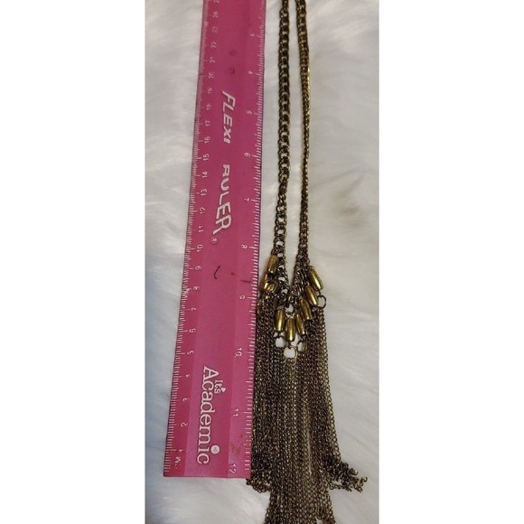 Fringe waterfall Statement Necklace - Picture 6 of 6